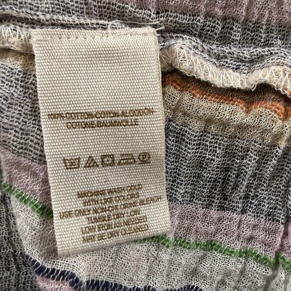 We The Free Midwest Button Down Shirt Women’s S Multicolor Stripe Cotton Gauze - Picture 4 of 6